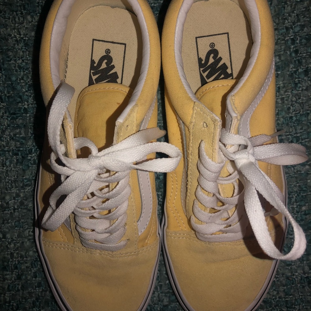 Yellow old skool vans